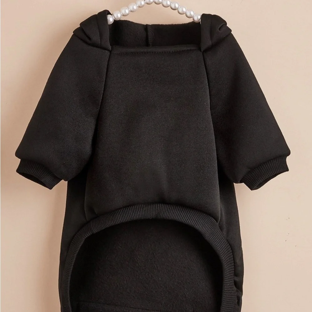 I GIVE FREE KISSES Pet Fleece Lined Hoodie | dog sweater - Picture 4 of 5